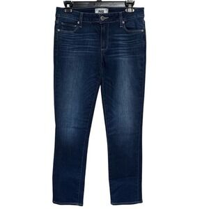Paige Jeans Womens Size 25 Dark Blue Distressed Brigitte Skinny MidRise Modern